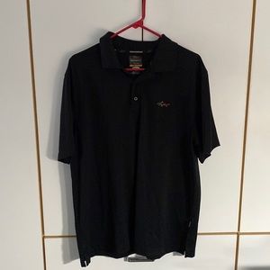 Greg Norman black golf shirt